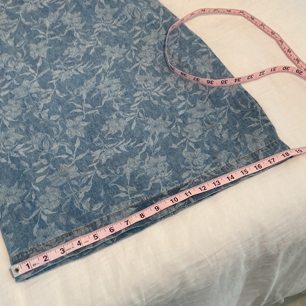Rag & Bone Jean denim tie dress floral xs - Picture 6 of 14